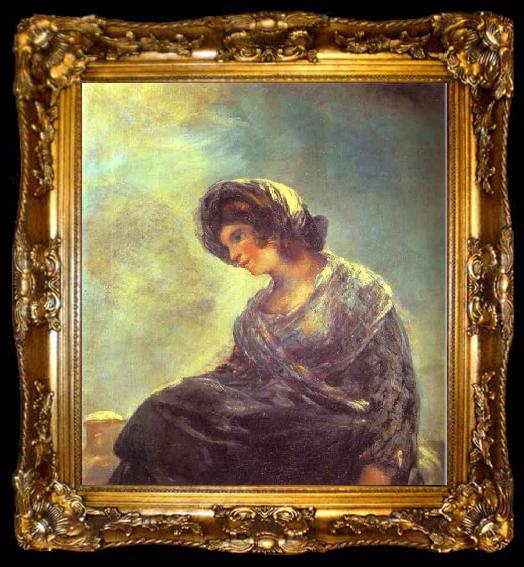 framed  Francisco Jose de Goya The Milkmaid of Bordeaux., ta009-2